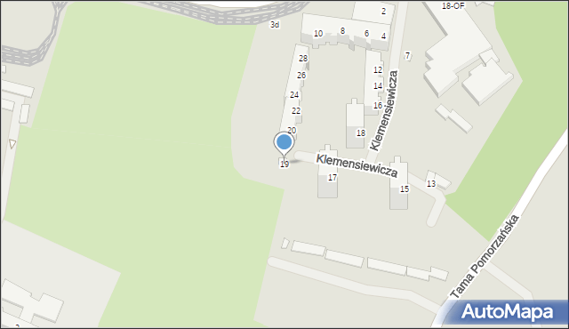 Szczecin, Klemensiewicza Zenona, 19, mapa Szczecina