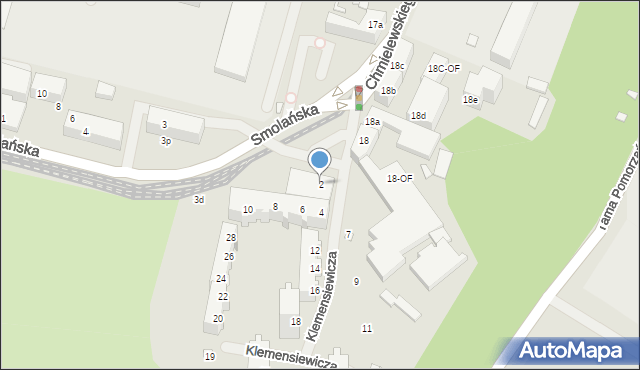 Szczecin, Klemensiewicza Zenona, 2, mapa Szczecina