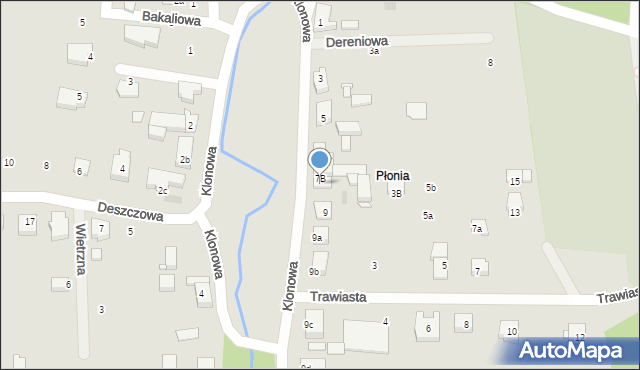 Szczecin, Klonowa, 7a, mapa Szczecina