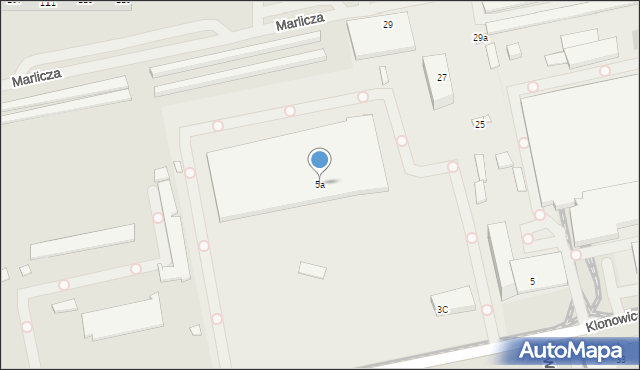 Szczecin, Klonowica Sebastiana, 5a, mapa Szczecina