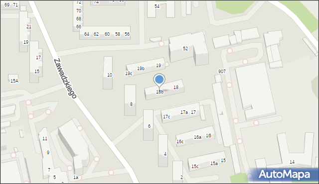 Szczecin, Klonowica Sebastiana, 18b, mapa Szczecina