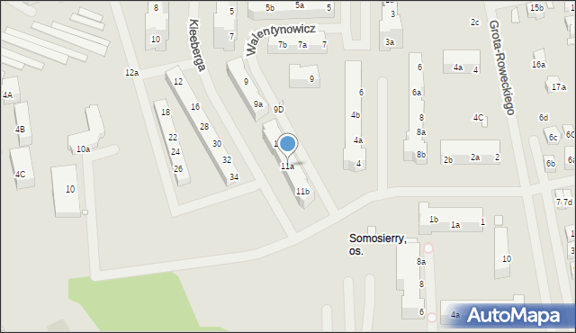 Szczecin, Kleeberga Franciszka, 11a, mapa Szczecina