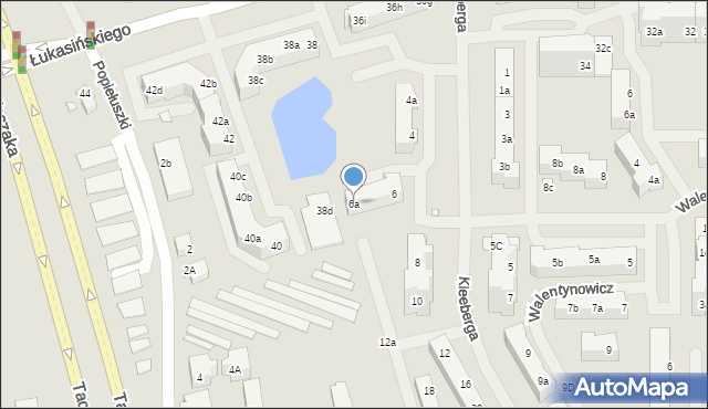 Szczecin, Kleeberga Franciszka, 6a, mapa Szczecina