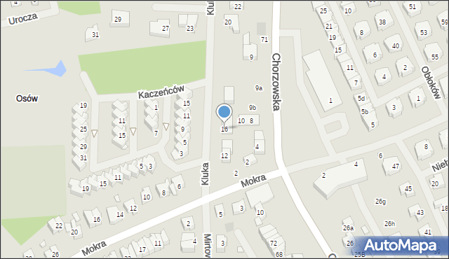 Szczecin, Kluka Jana Krzysztofa, ks., 16, mapa Szczecina