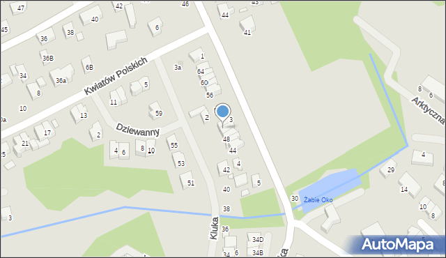 Szczecin, Kluka Jana Krzysztofa, ks., 52, mapa Szczecina