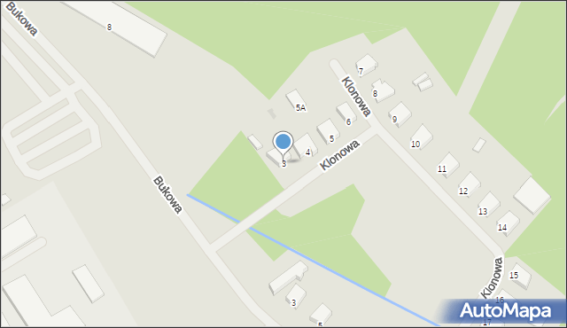 Szczecinek, Klonowa, 3, mapa Szczecinek