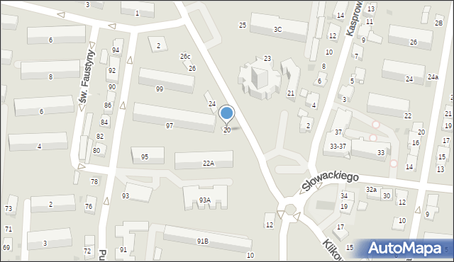 Tarnów, Klikowska, 20, mapa Tarnów