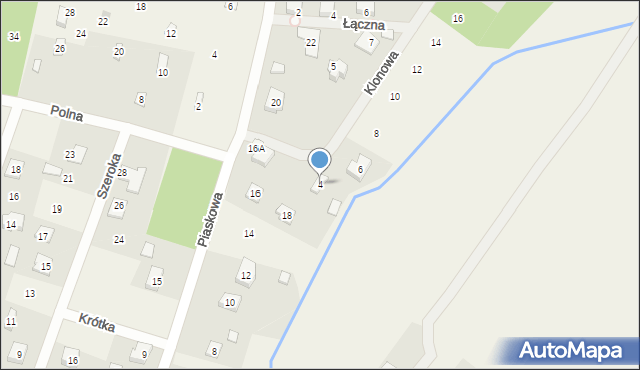 Tartak Brzózki, Klonowa, 4, mapa Tartak Brzózki