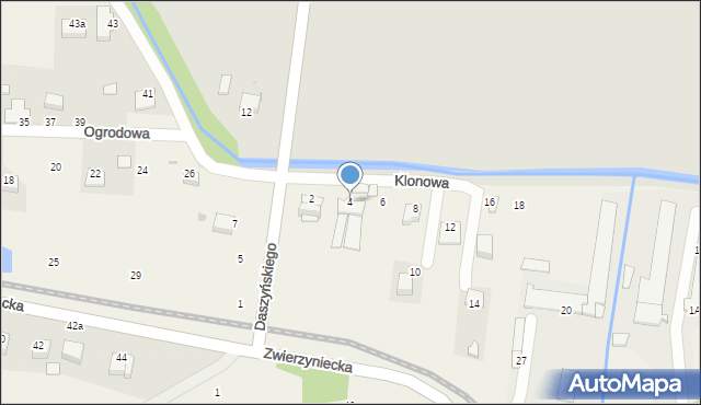 Tenczynek, Klonowa, 4, mapa Tenczynek