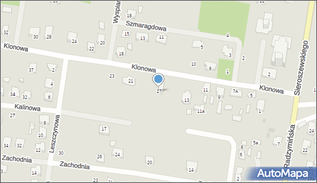 Tłuszcz, Klonowa, 17, mapa Tłuszcz