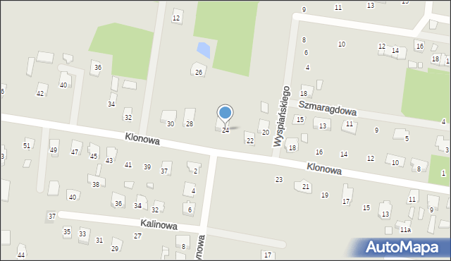 Tłuszcz, Klonowa, 24, mapa Tłuszcz