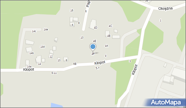 Toruń, Kłopot, 4F, mapa Torunia