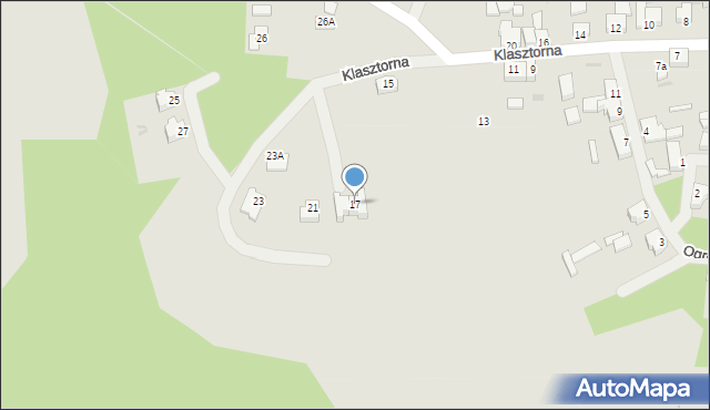 Tuczno, Klasztorna, 17, mapa Tuczno