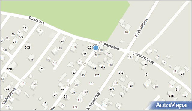 Tychy, Klonowa, 36, mapa Tychów