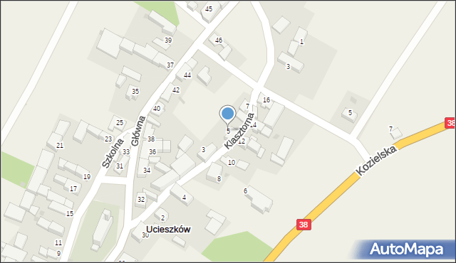 Ucieszków, Klasztorna, 5, mapa Ucieszków