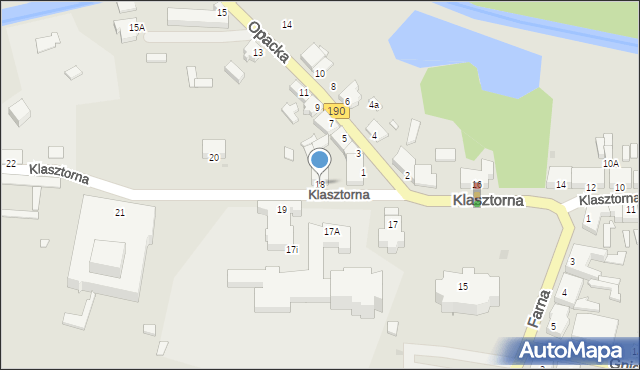 Wągrowiec, Klasztorna, 18, mapa Wągrowiec