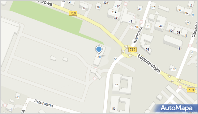 Warszawa, Kleszczowa, 28, mapa Warszawy