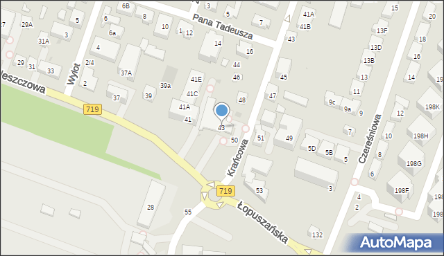 Warszawa, Kleszczowa, 43, mapa Warszawy