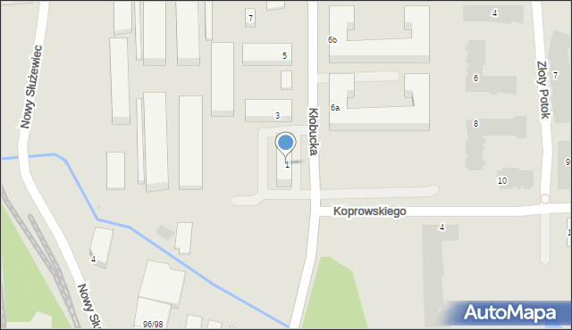 Warszawa, Kłobucka, 1, mapa Warszawy