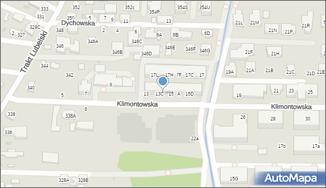 Warszawa, Klimontowska, 13D, mapa Warszawy