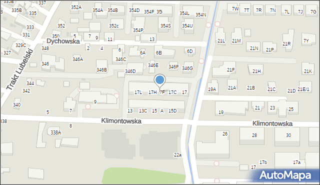 Warszawa, Klimontowska, 17F, mapa Warszawy