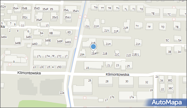 Warszawa, Klimontowska, 21A, mapa Warszawy