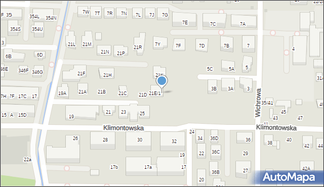 Warszawa, Klimontowska, 21E/2, mapa Warszawy