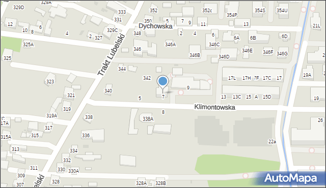 Warszawa, Klimontowska, 7/11, mapa Warszawy