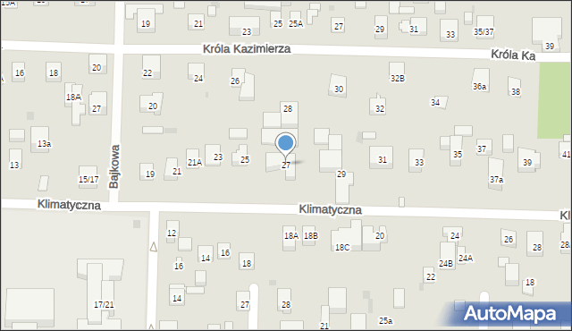 Warszawa, Klimatyczna, 27, mapa Warszawy