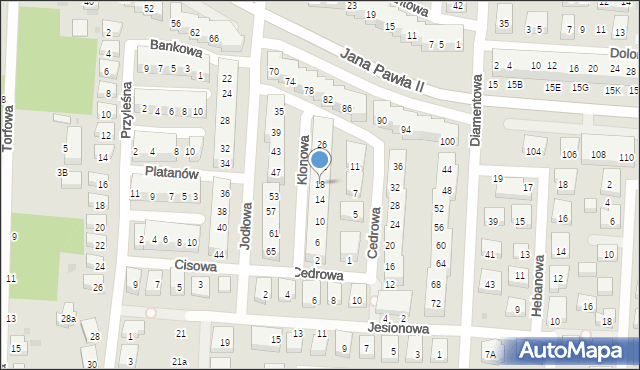 Warszawa, Klonowa, 18, mapa Warszawy