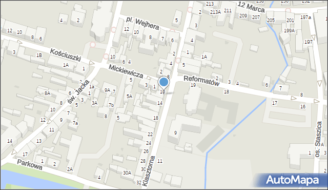 Wejherowo, Klasztorna, 10/12, mapa Wejherowo