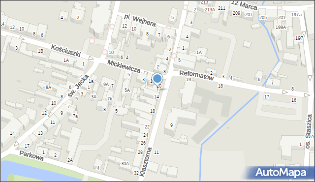 Wejherowo, Klasztorna, 12, mapa Wejherowo