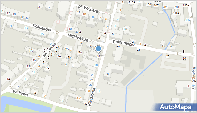 Wejherowo, Klasztorna, 14, mapa Wejherowo