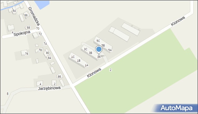 Więckowice, Klonowa, 3A, mapa Więckowice