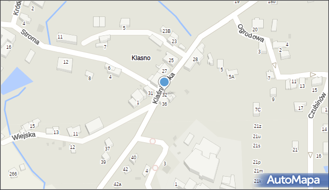Wieliczka, Klaśnieńska, 32, mapa Wieliczka