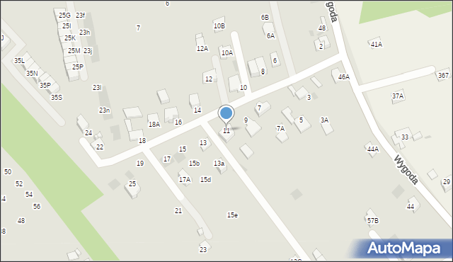 Wieliczka, Klonowa, 11, mapa Wieliczka