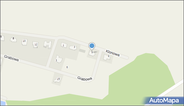 Wierzbna, Klonowa, 7, mapa Wierzbna