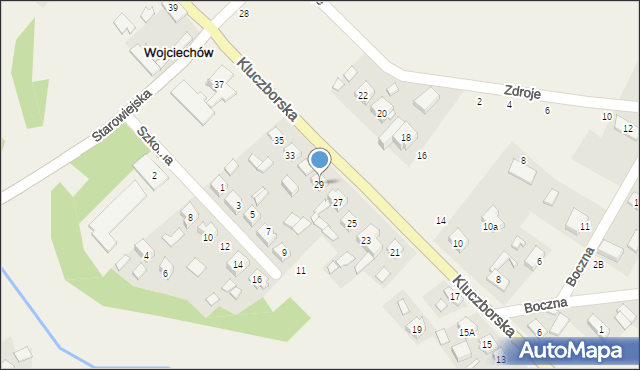 Wojciechów, Kluczborska, 29, mapa Wojciechów