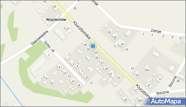 Wojciechów, Kluczborska, 31, mapa Wojciechów