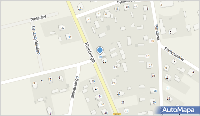 Wojcieszków, Kleeberga Franciszka, gen., 19, mapa Wojcieszków
