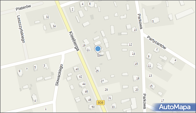 Wojcieszków, Kleeberga Franciszka, gen., 23, mapa Wojcieszków