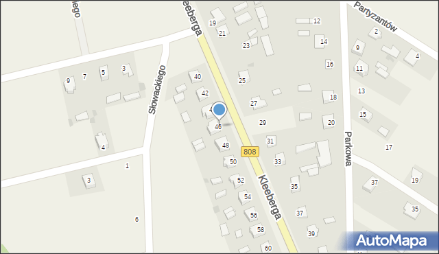 Wojcieszków, Kleeberga Franciszka, gen., 30, mapa Wojcieszków
