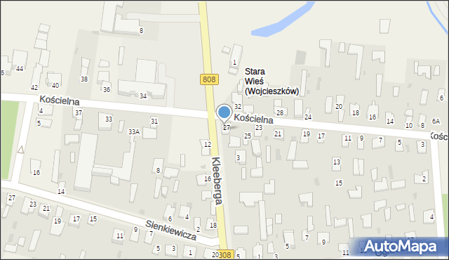 Wojcieszków, Kleeberga Franciszka, gen., 4, mapa Wojcieszków