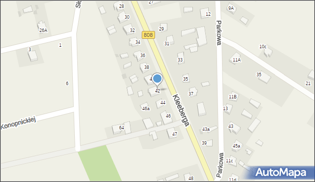 Wojcieszków, Kleeberga Franciszka, gen., 42, mapa Wojcieszków