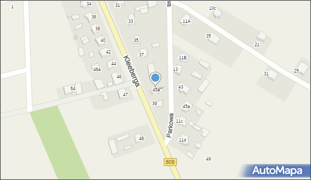 Wojcieszków, Kleeberga Franciszka, gen., 43a, mapa Wojcieszków