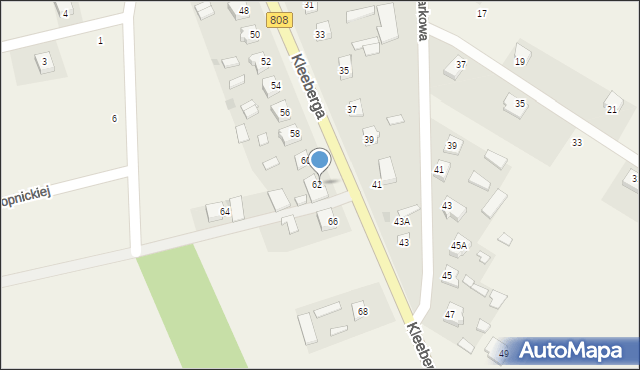 Wojcieszków, Kleeberga Franciszka, gen., 46, mapa Wojcieszków