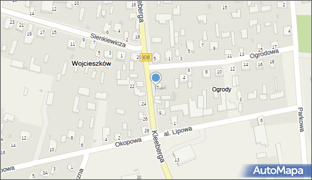 Wojcieszków, Kleeberga Franciszka, gen., 9, mapa Wojcieszków