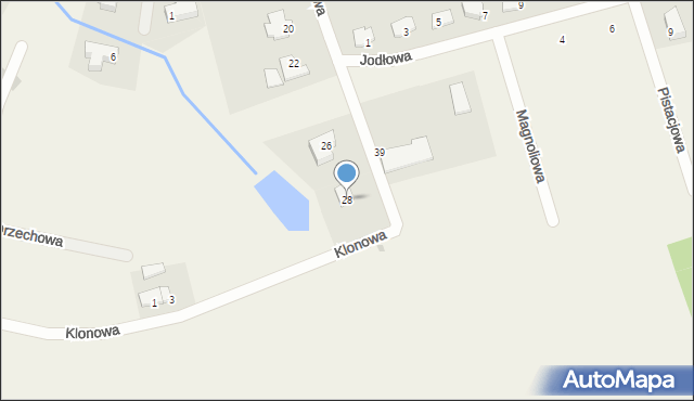 Wójtowo, Klonowa, 28, mapa Wójtowo