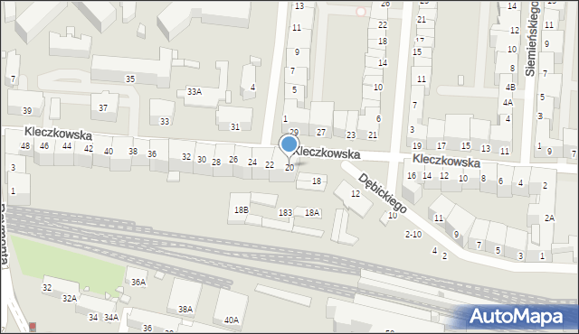 Wrocław, Kleczkowska, 20, mapa Wrocławia