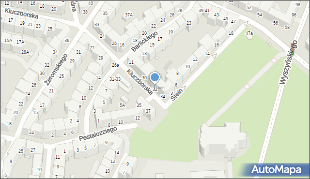 Wrocław, Kluczborska, 32, mapa Wrocławia